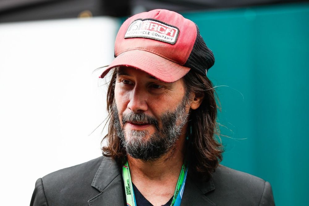 Actor Keanu Reeves visits the Paddock
