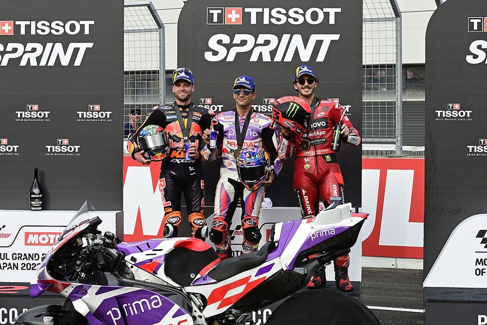 Brad Binder, Red Bull KTM Factory Racing, Jorge Martín, Pramac Racing, Francesco Bagnaia, Ducati Team