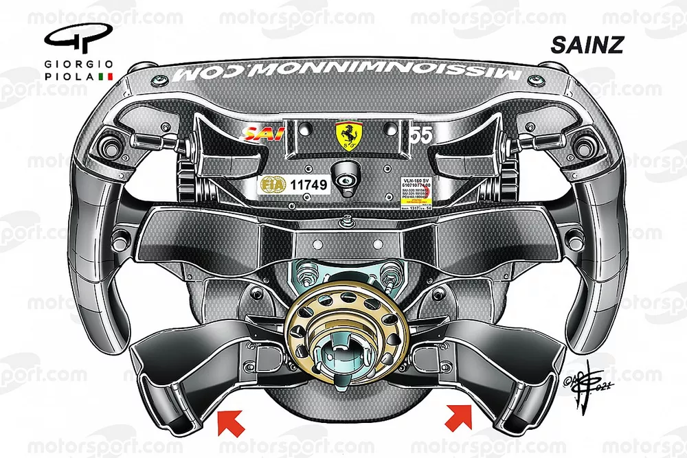 Ferrari SF21 steering wheel of Carlos Sainz Jr.