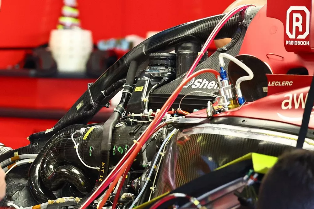 Ferrari F1-75 engine detail
