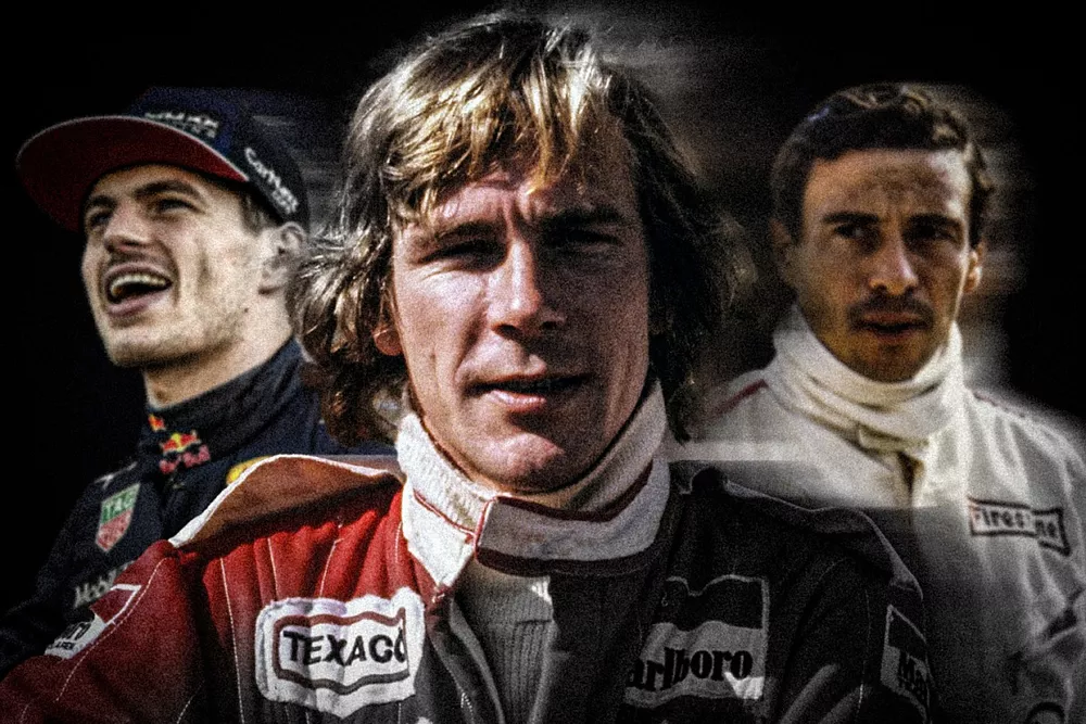 Max Verstappen, James Hunt et Jim Clark