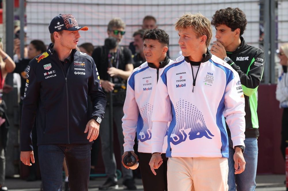 Max Verstappen, Red Bull Racing, Liam Lawson, Racing Bulls Team, Isack Hadjar, Racing Bulls Team, Gabriel Bortoleto, Sauber