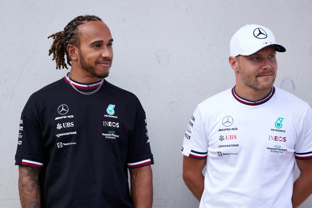 Lewis Hamilton, Mercedes, and Valtteri Bottas, Mercedes