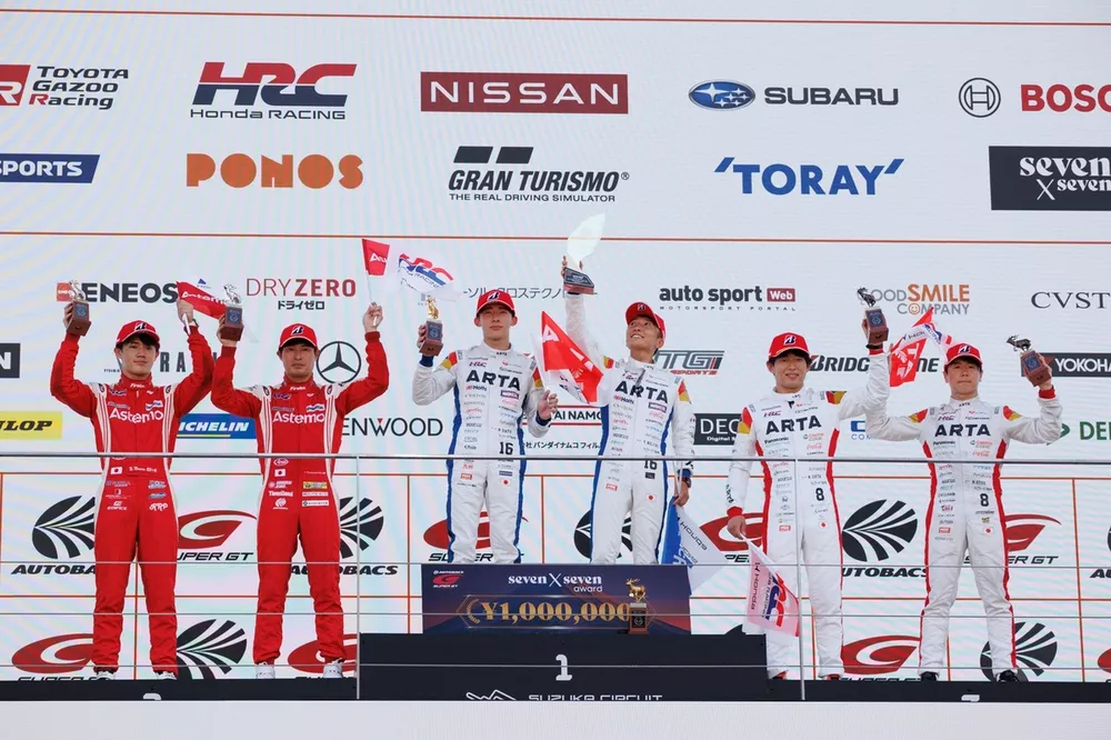表彰台独占のホンダGT500、ランキング上位に躍進。これでライバルと