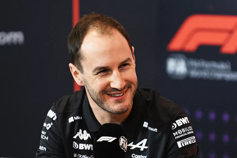 Oliver Oakes, Team Principal of Alpine F1 attends the Team Principals Press Conference after practice ahead of the F1 Grand Prix of United States at Circuit of The Americas on October 18, 2024 in Austin, Texas. (Photo by Mark Sutton/Getty Images)