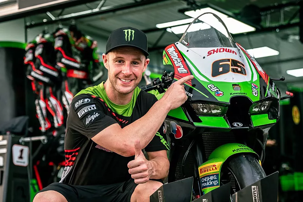 Jonathan Rea, Kawasaki Racing Team WorldSBK with his number 65