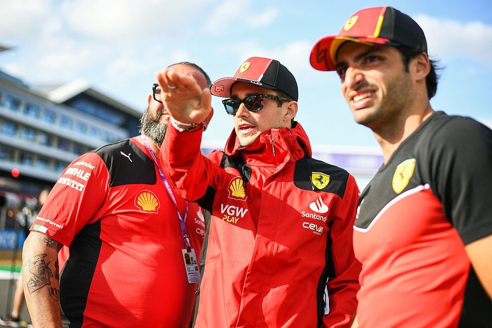 Charles Leclerc, Scuderia Ferrari and Carlos Sainz, Scuderia Ferrari