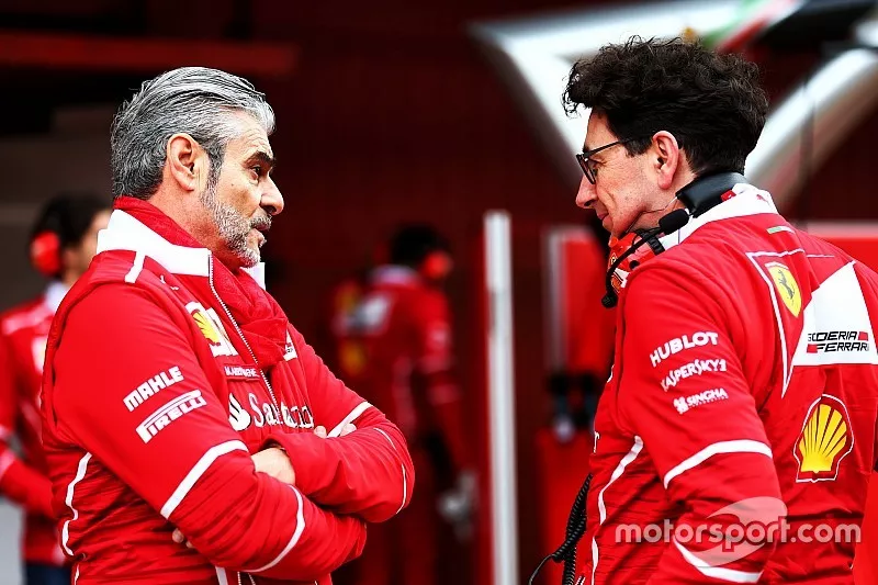 Ferrari-Teamchef Maurizio Arrivabene mit Cheftechniker Mattia Binotto