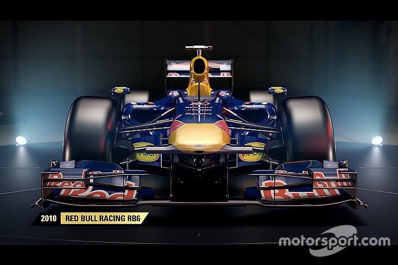 Une Red Bull parmi les F1 classiques de F1 2017