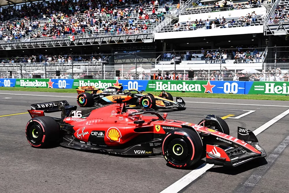 Charles Leclerc, Ferrari SF-23, Lando Norris, McLaren MCL60
