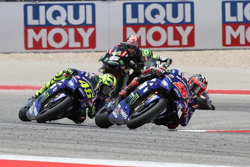Maverick Vi&ntilde;ales, Yamaha Factory Racing, Valentino Rossi, Yamaha Factory Racing, Johann Zarco, Monster Yamaha Tech 3