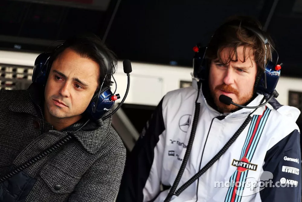 Felipe Massa e Rob Smedley na Williams