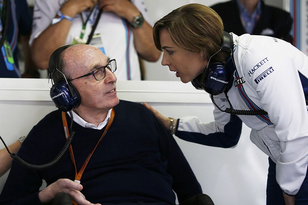 Claire Williams, Subdirectora del equipo Williams con su padre Sir Frank Williams, Director del equipo
