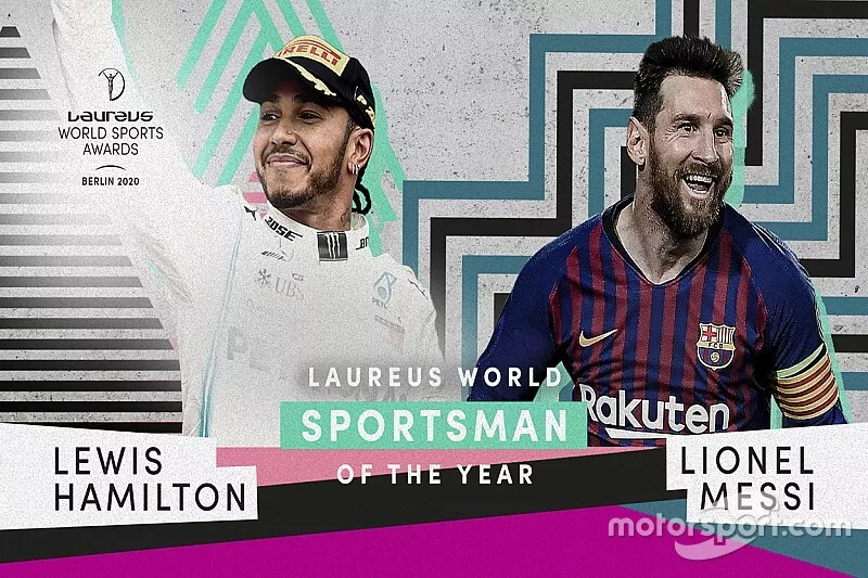 Lewis Hamilton and Lionel Messi, Sportsman of the year Laureus World Sports Award