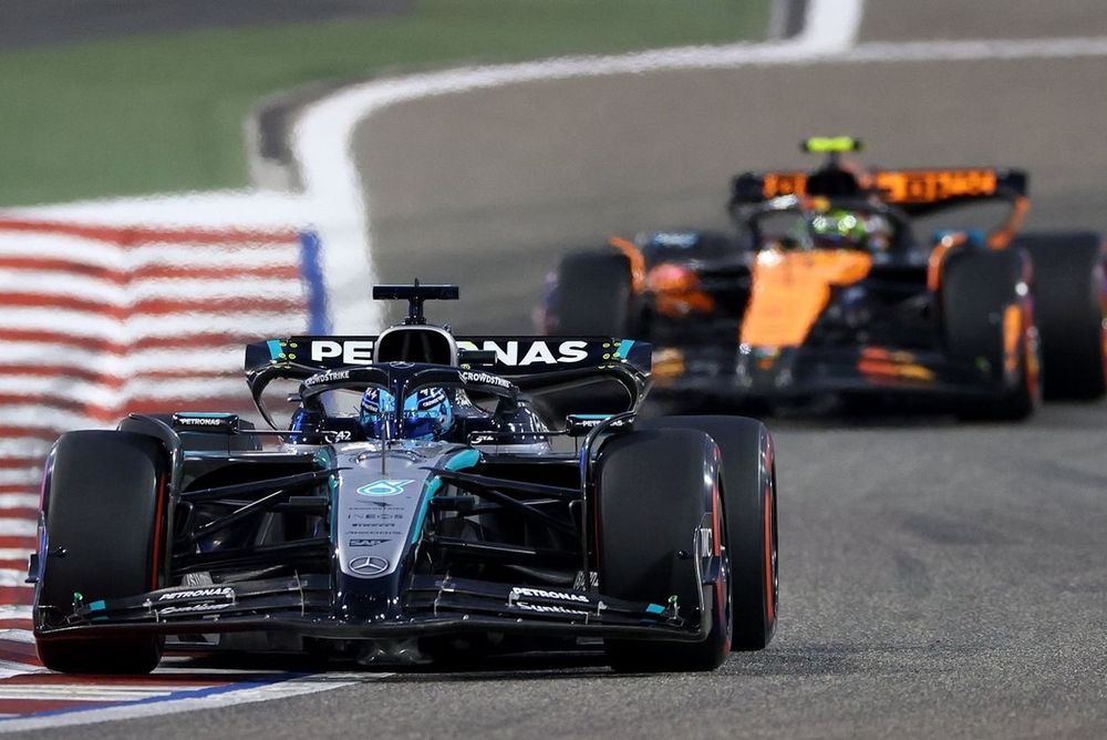 Lando Norris, McLaren, George Russell, Mercedes