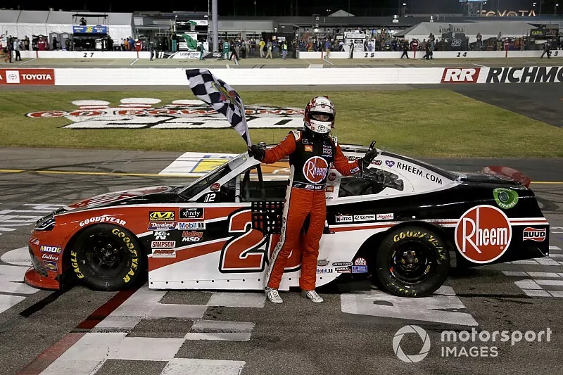 Race Winner Christopher Bell, Joe Gibbs Racing, Toyota Supra