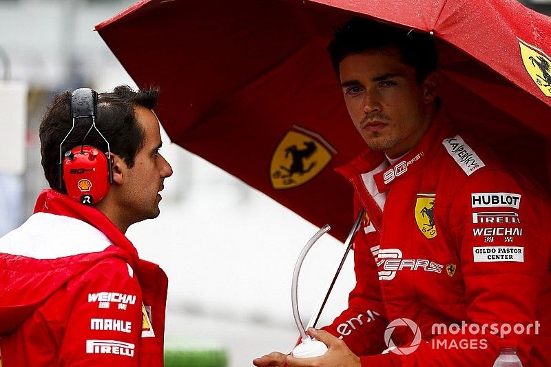 Charles Leclerc, Ferrari, sur la grille