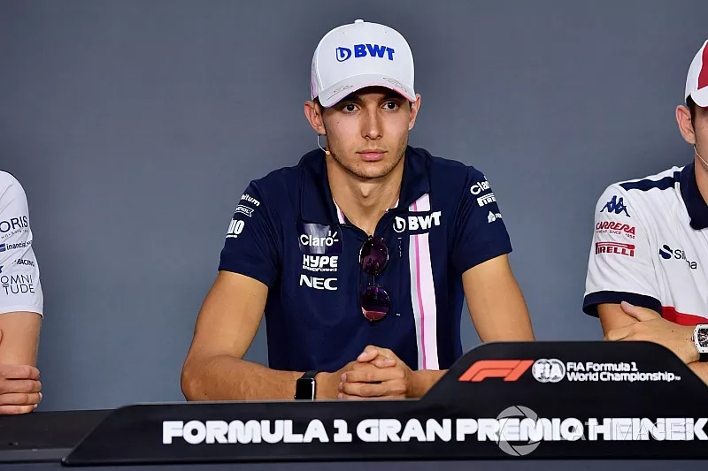 Esteban Ocon, Racing Point Force India F1 Team in the Press Conference