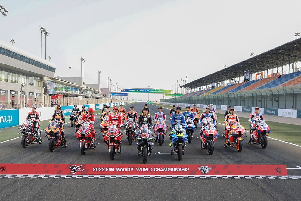 The MotoGP grid for 2022