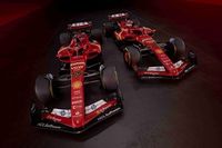 Ferrari a Monza con decoraci&oacute;n especial para celebrar la fibra de carbono