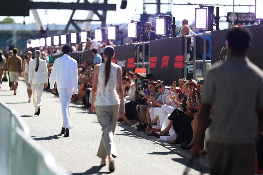 Models walk for an M&S campaign