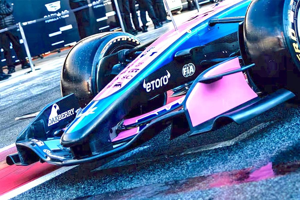 Alpine A526, dettaglio ala anteriore