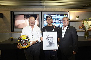 Hamilton y Fangio, encuentro cercano en Brasil