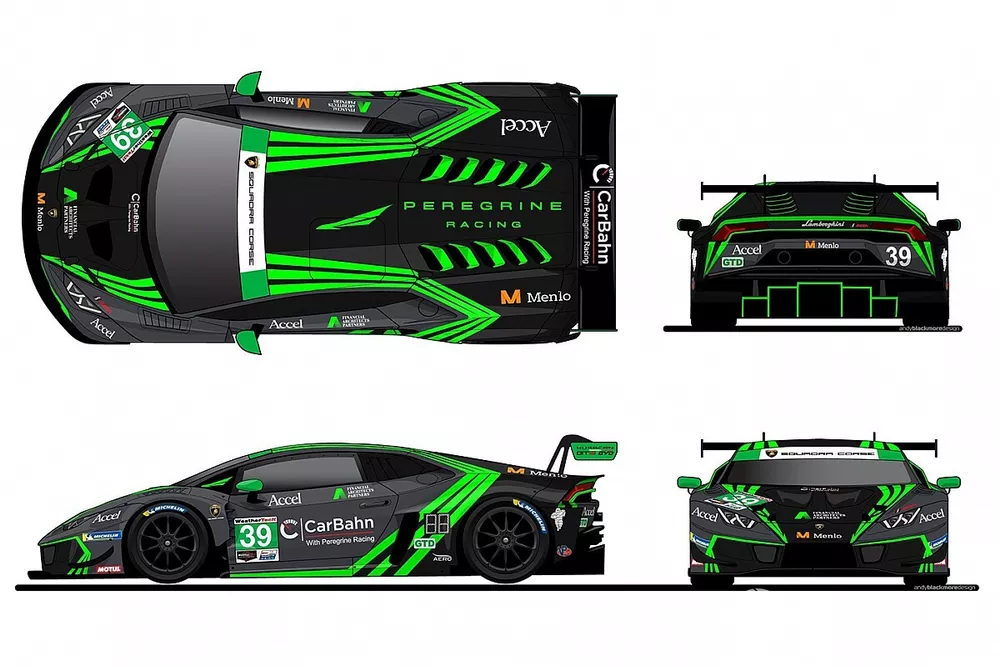 #39 Peregrine Racing Lamborghini Hurac&aacute;n GT3 EVO: Jeff Westphal, Robert Megennis