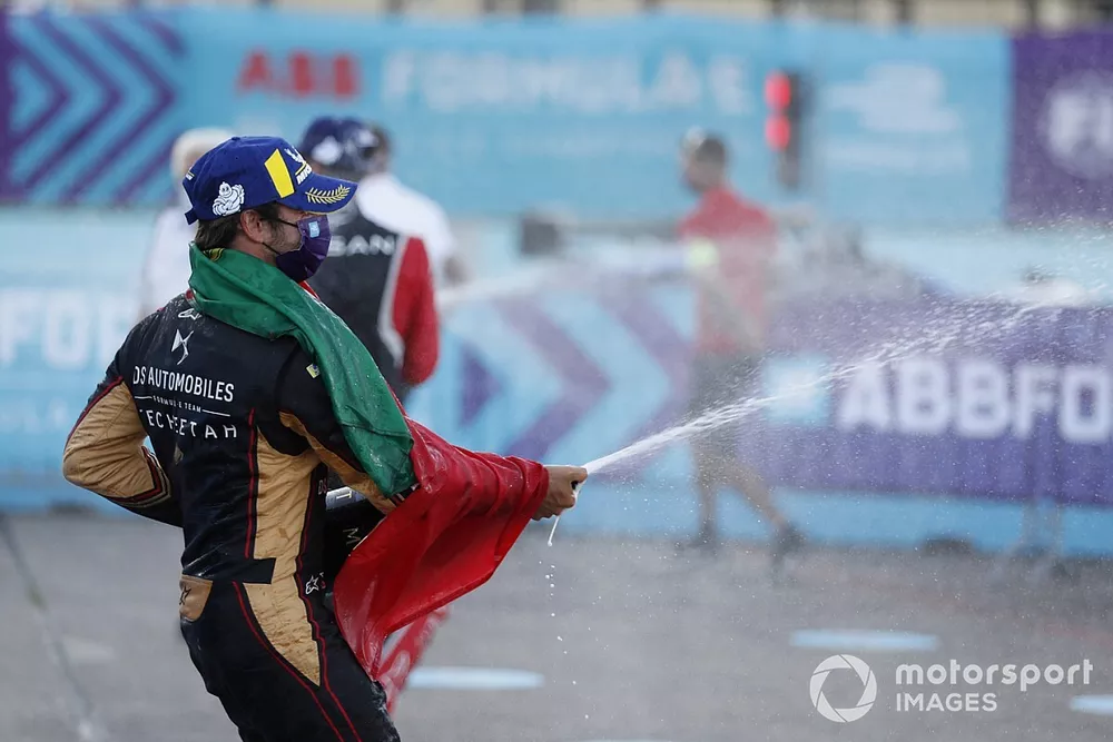 Antonio Felix da Costa, DS Techeetah celebrates on the podium