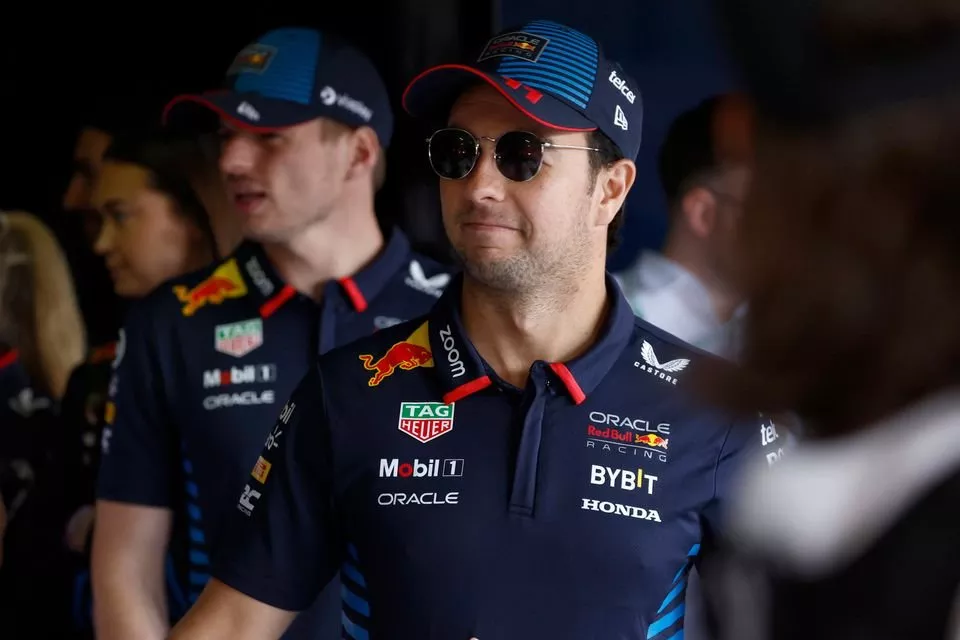 Sergio P&eacute;rez, Red Bull Racing, antes del desfile de pilotos 