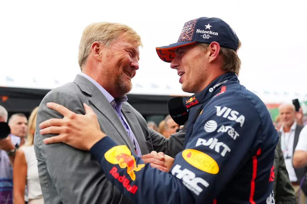 Max Verstappen, Red Bull Racing with King Willem-Alexander of the Netherlands 