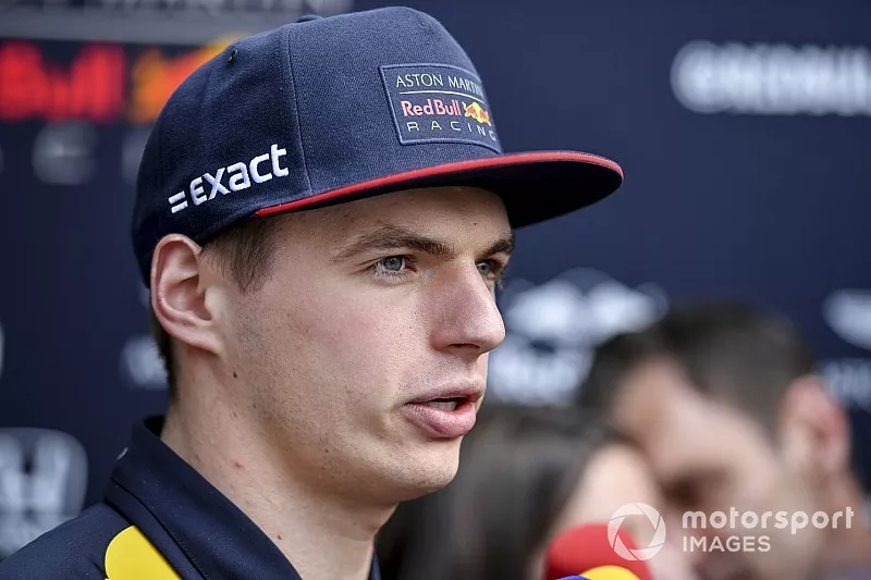 Max Verstappen, Red Bull Racing speaks with the media 