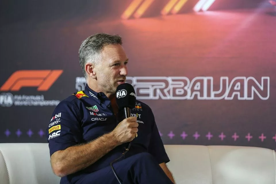 Christian Horner, Team Principal, Red Bull Racing, en conf&eacute;rence de presse