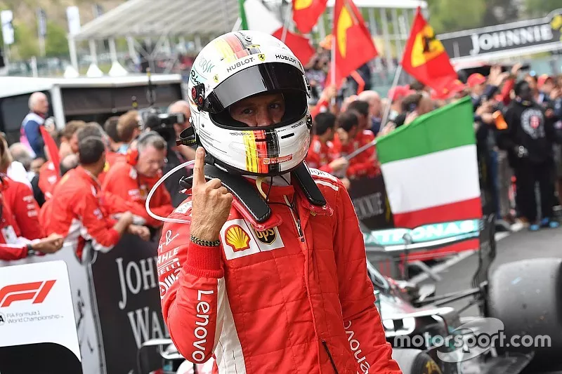 Le vainqueur Sebastian Vettel, Ferrari
