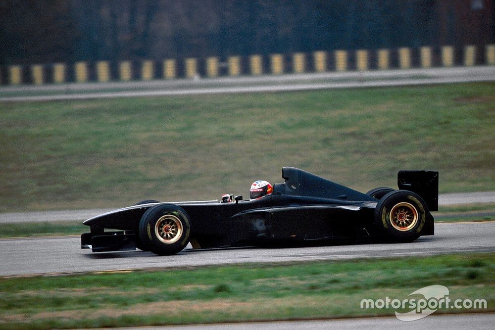 Michael Schumacher, tests the new Ferrari F300 for the first time