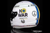 Vettel presenta un casco por la paz en Ucrania