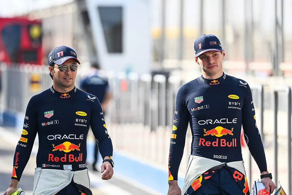 Sergio P&eacute;rez, Red Bull Racing, Max Verstappen, Red Bull Racing