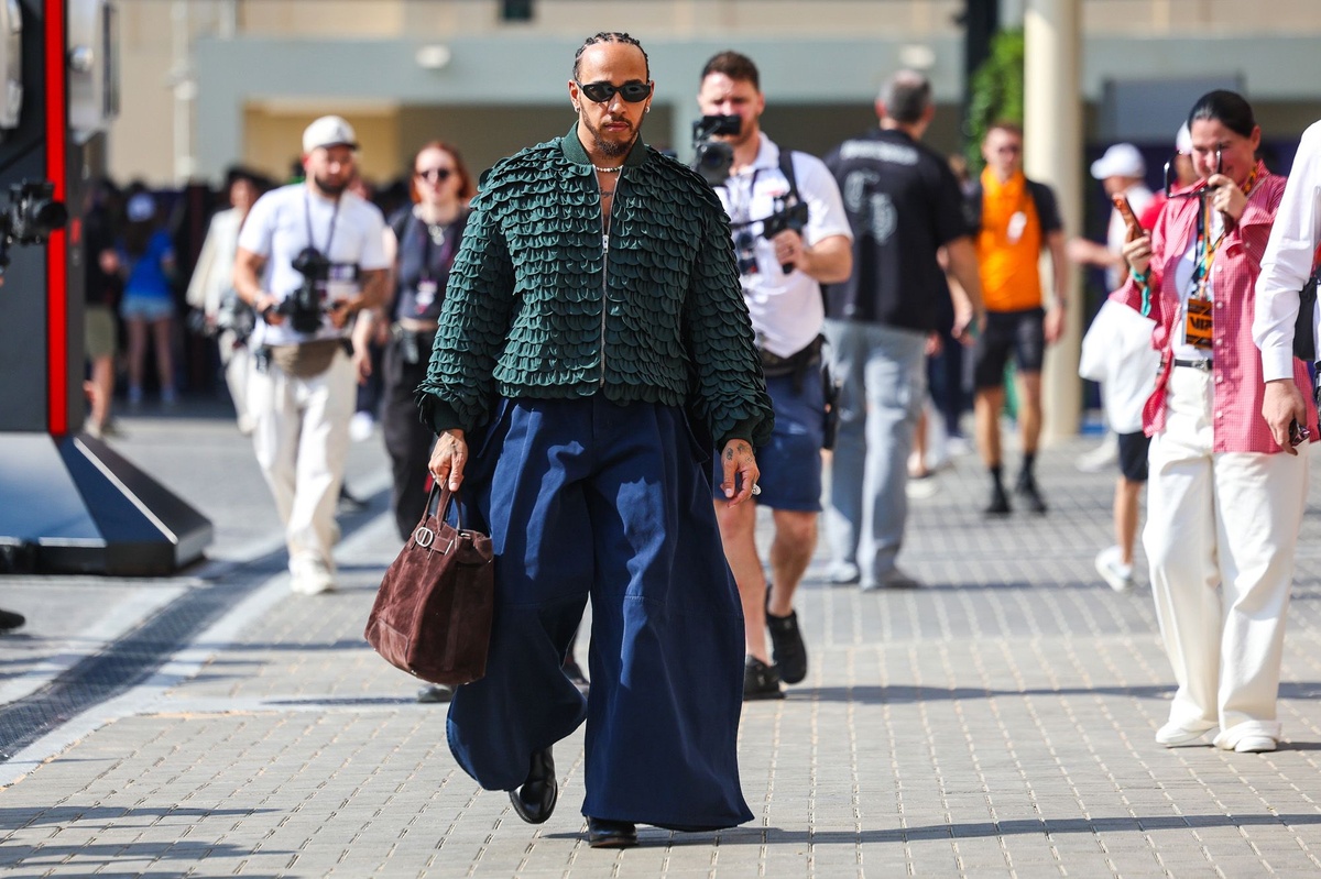 Lewis Hamilton ends first Ferrari season in custom Dior and $1.3m watch at Abu Dhabi...