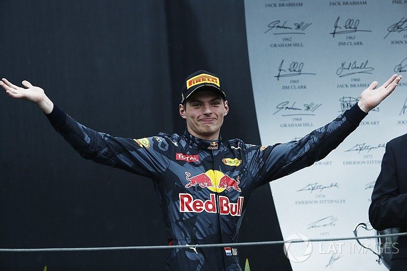 Podio: tercer lugar Max Verstappen, Red Bull Racing
