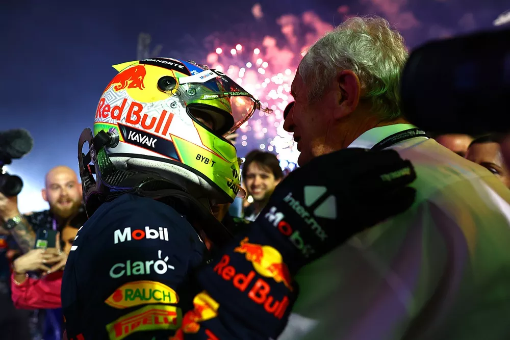 Sergio Perez, Red Bull Racing, Dr. Helmut Marko, Consultant, Red Bull Racing