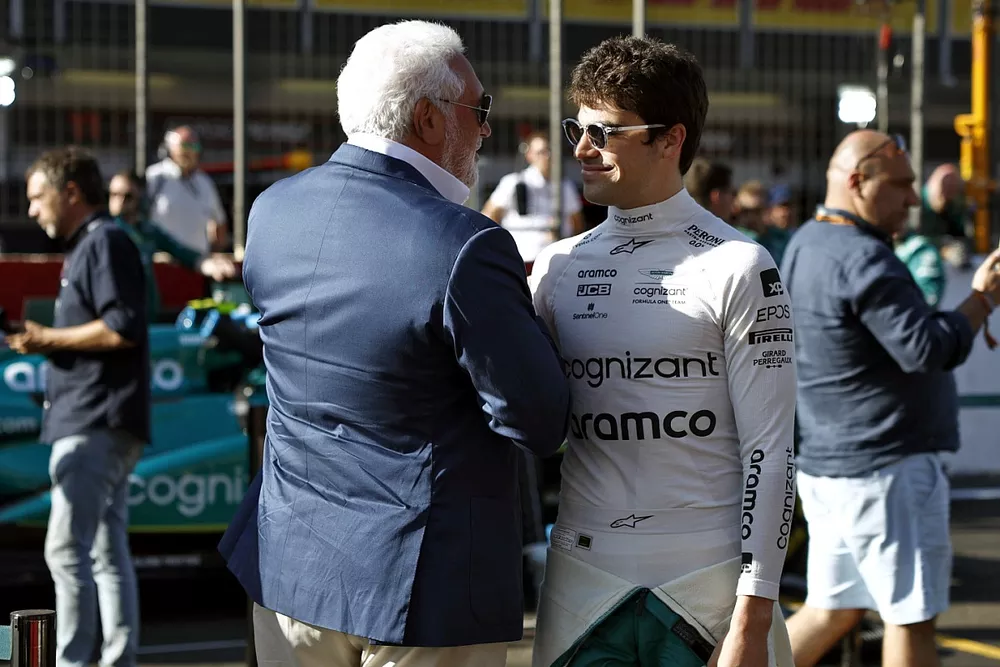 Lawrence Stroll, propri&eacute;taire Aston Martin F1 Team, Lance Stroll, Aston Martin F1 Team