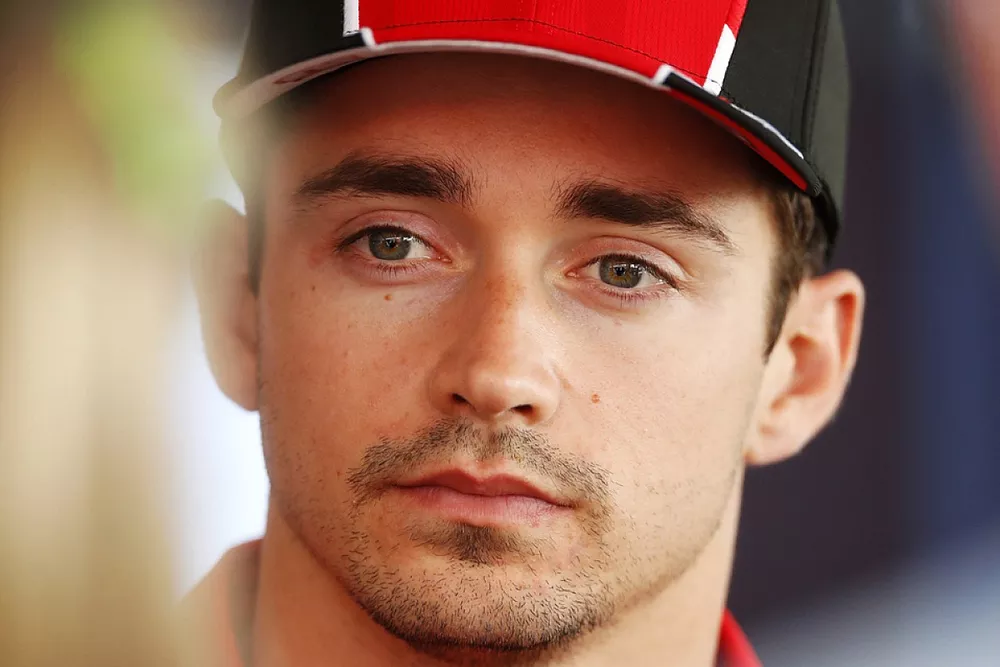 Charles Leclerc, Scuderia Ferrari, parla alla stampa