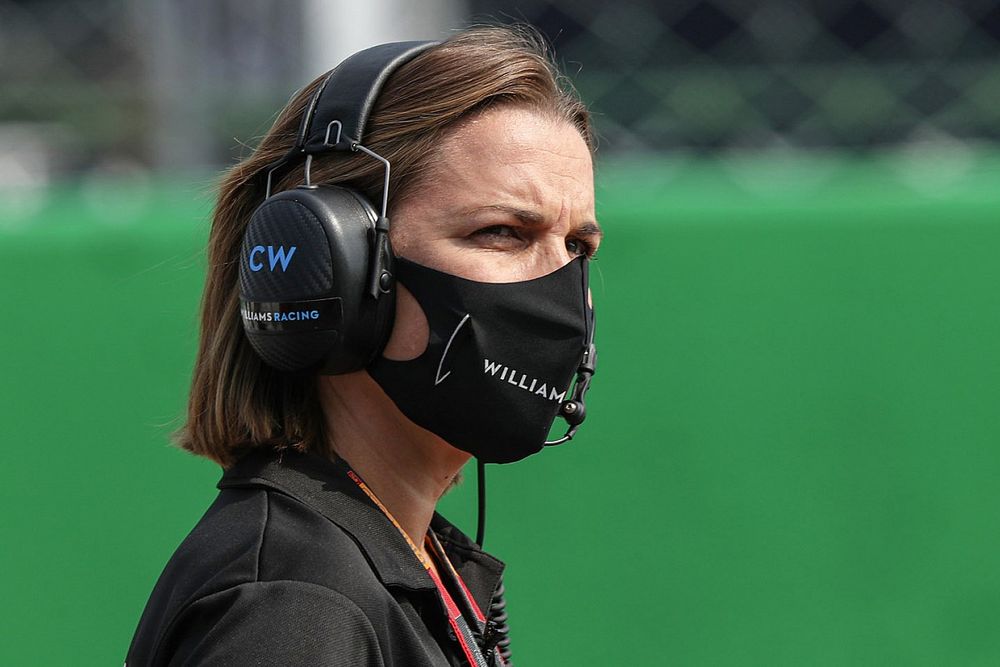Claire Williams, Subdirectora del equipo, Williams Racing, en la parrilla