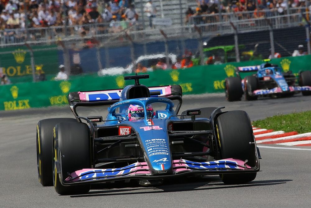 Fernando Alonso, Alpine A522, Esteban Ocon, Alpine A522