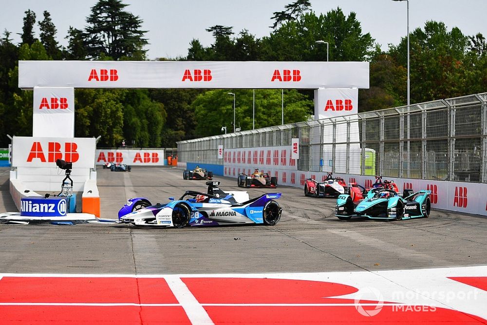 Maximilian G&uuml;nther, BMW I Andretti Motorsports, BMW iFE.20 Mitch Evans, Jaguar Racing, Jaguar I-Type 4, Pascal Wehrlein, Mahindra Racing, M6Electro 
