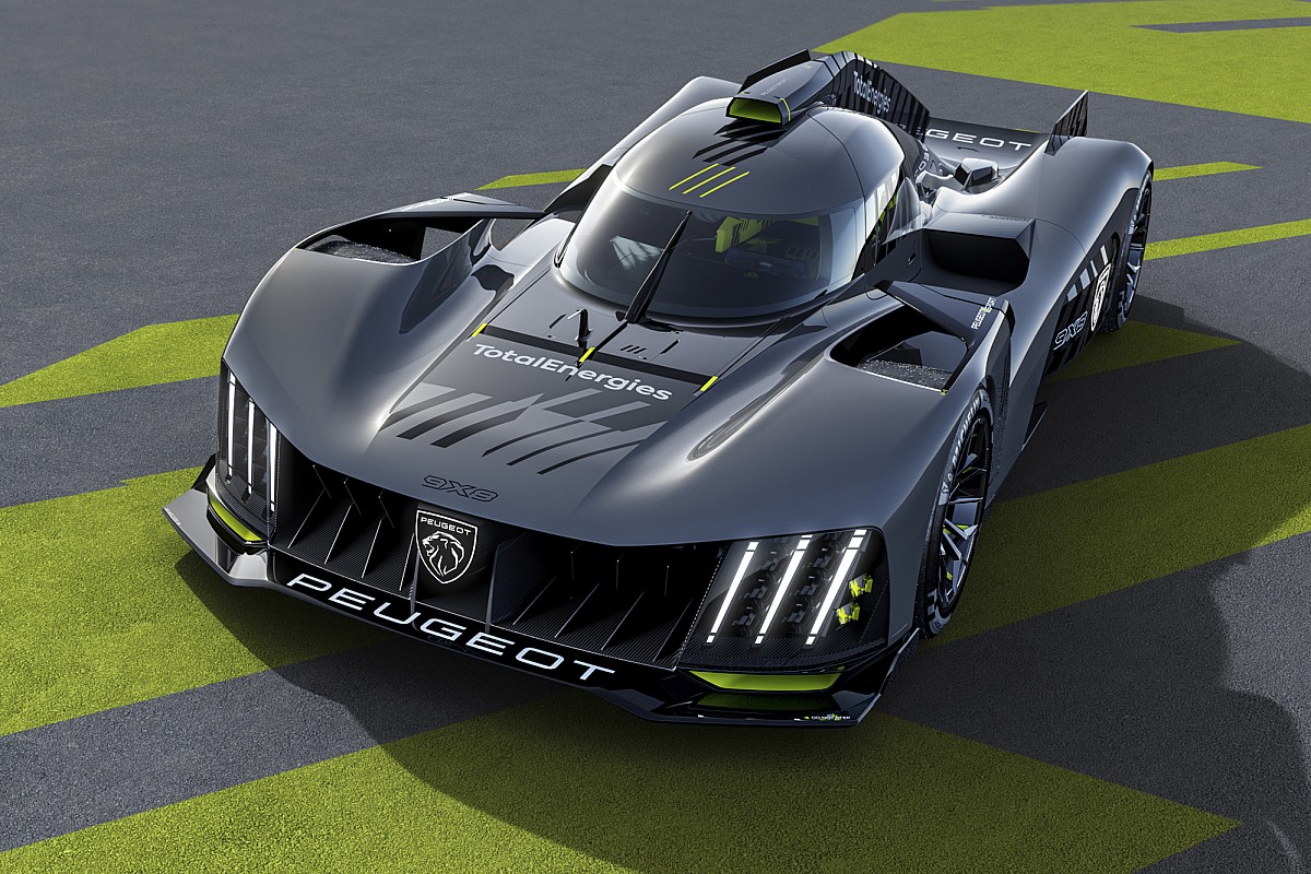 WEC】プジョー、ハイパーカー『9X8』を初公開。”リヤウイング
