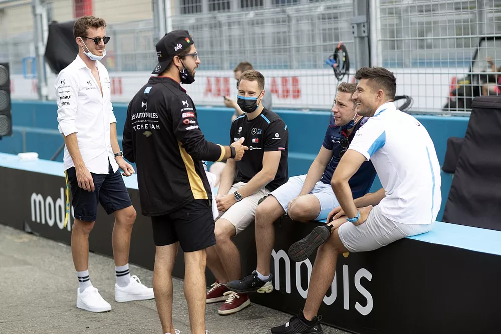 Antonio Felix Da Costa, DS Techeetah, DS E-Tense FE21 Stoffel Vandoorne, Mercedes-Benz EQ, EQ Silver Arrow 02 Robin Frijns, Envision Virgin Racing, Audi e-tron FE07 Jake Dennis, BMW i Andretti Motorsport, BMW iFE.21 