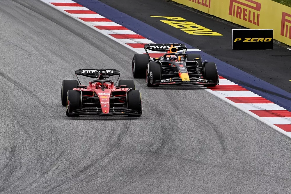 Charles Leclerc, Ferrari SF-23, Max Verstappen, Red Bull Racing RB19