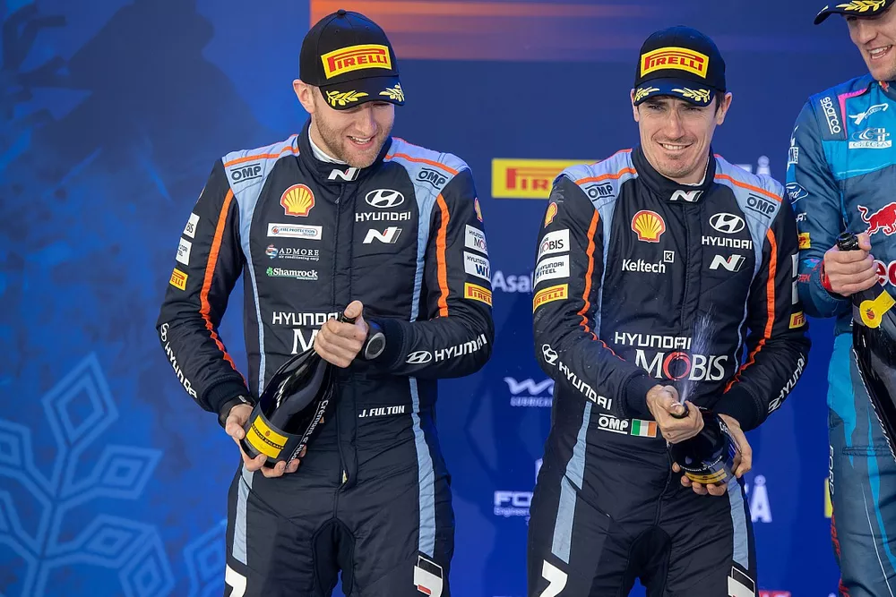 Podium: Craig Breen, James Fulton, Hyundai World Rally Team Hyundai i20 N Rally1
