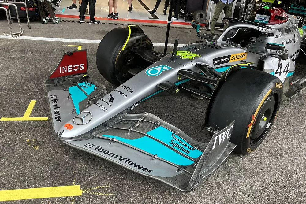 Detalles t&eacute;cnicos del Mercedes W13